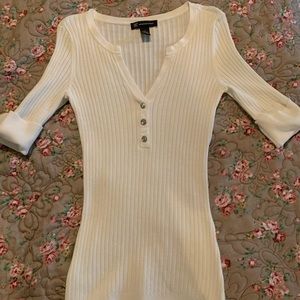 I-N-C White Sweater top xs